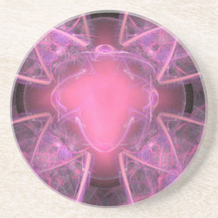 Many Pink Swirls Coaster