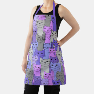 Many Purple Cats Design Apron