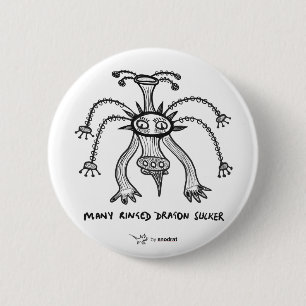 Many Ringed Dragon Sucker 6 Cm Round Badge