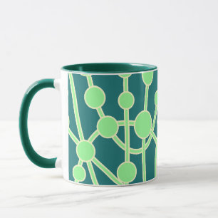 Many Roads II Mint Green with White on Green Mug