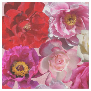 many roses print fabric