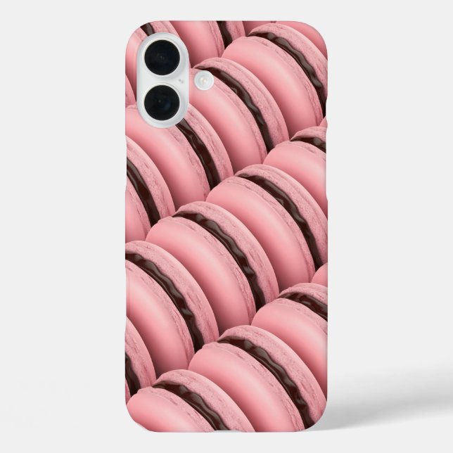 Many rows with pink french macarons Case-Mate iPhone case (Back)