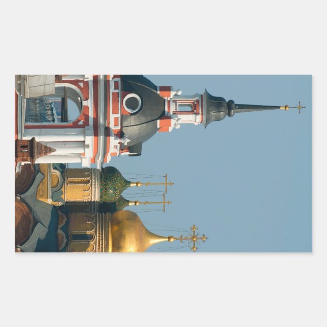Many Russian orthodox churches in centre of Moscow Rectangular Sticker (Front)