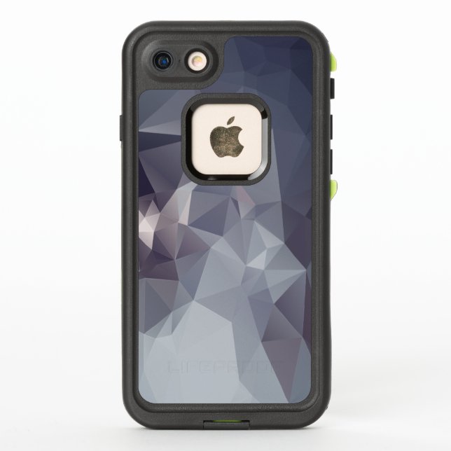 Many Shades of Grey Pyramid Pattern LifeProof iPhone Case (Back)