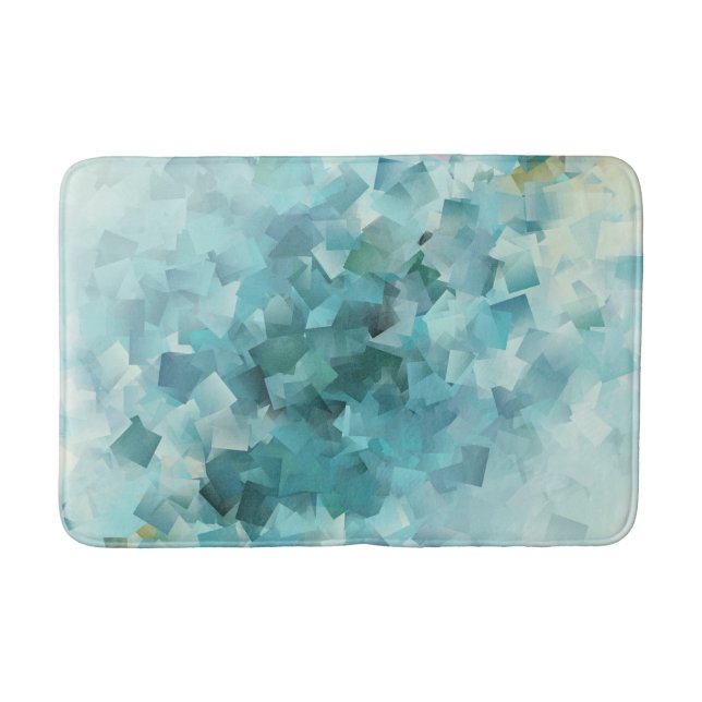 many small grey and blue diamonds  bath mat (Front)