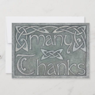 "Many Thanks" Celtic Thank You Card
