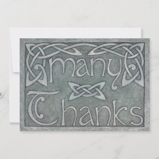 "Many Thanks" Celtic Thank You Card (Front)