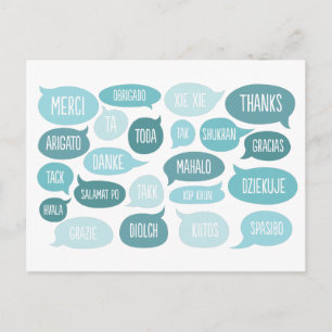 Many Thanks Customisable Thank You Postcard