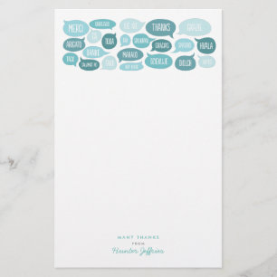 Many Thanks Customisable Thank You Stationery