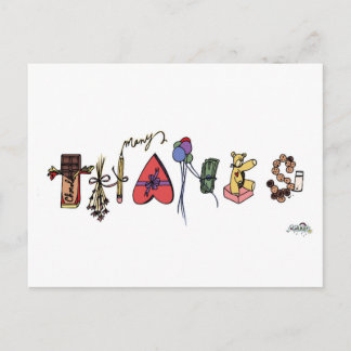 Many Thanks postcard