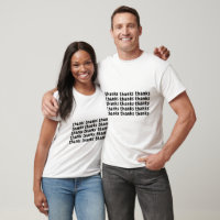 "Many Thanks Repetitive Typography Design Art"