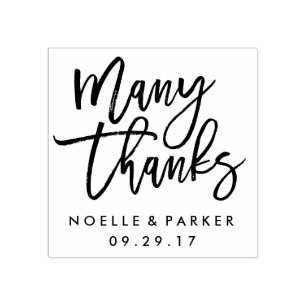Many Thanks Wedding Stamp