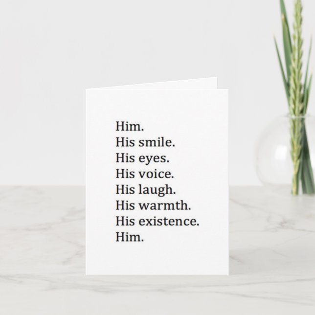 MANY THINGS I LOVE ABOUT *HIM* OUR 1st ANNIVERSARY Card (Front)