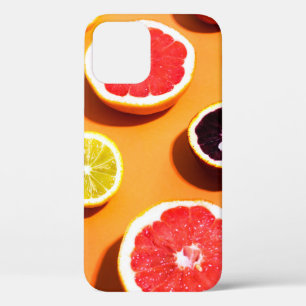 Many variety citrus fruits pattern in sunlight on iPhone 12 case