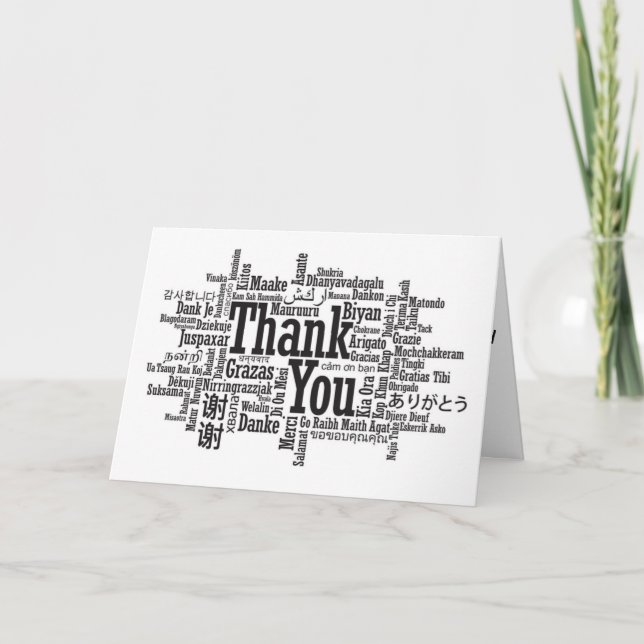 MANY WAYS/MANY REASONS TO SAY "THANK YOU" THANK YOU CARD (Front)
