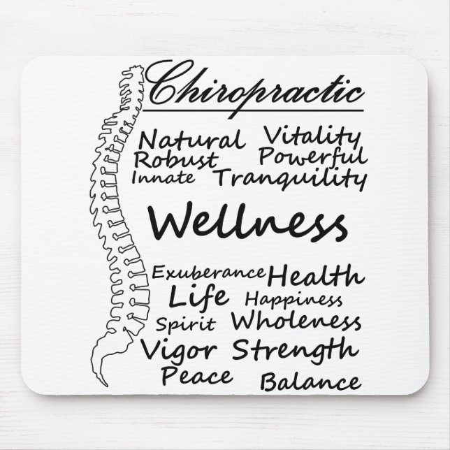 Many Ways to Say "Chiropractic" Chiropractor Gift Mouse Mat (Front)