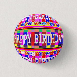 MANY ways to say HAPPY Birthday 3 Cm Round Badge