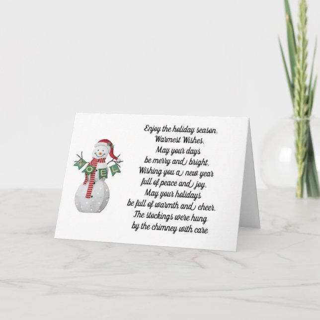 MANY WAYS TO WISH A MERRY CHRISTMAS CARD (Front)