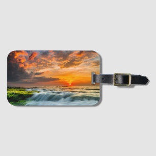 Manyar Beach At Sunrise Luggage Tag