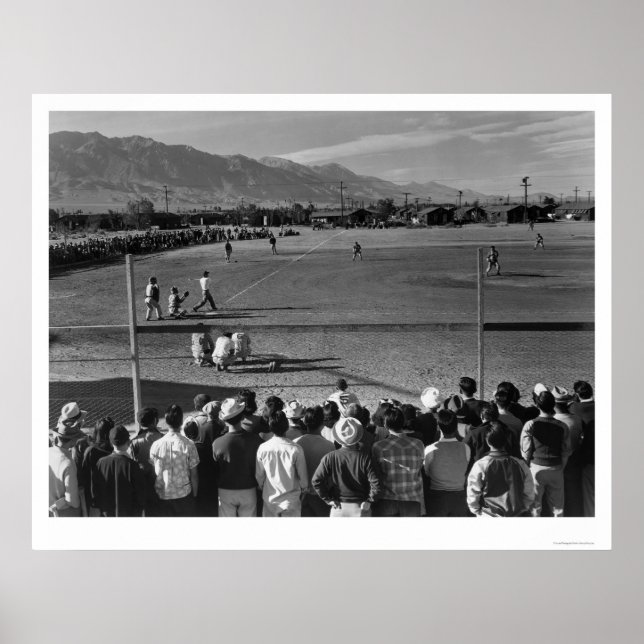 Manzanar Ansel Adams Baseball 1943 Poster (Front)