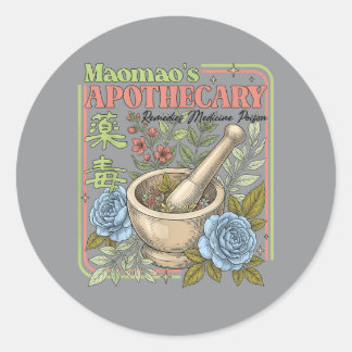Mao Maos Apothecary Poisons Kawaii Cute Japanese Classic Round Sticker