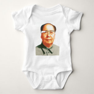 Mao wearing google glass baby bodysuit