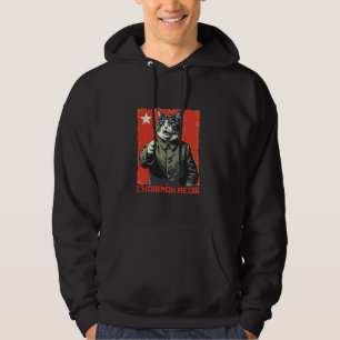Mao Zedong Cat Communism Propaganda Poster Funny Hoodie
