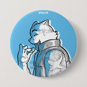 MAOR 3" Button - 'Bold' Series: Amin