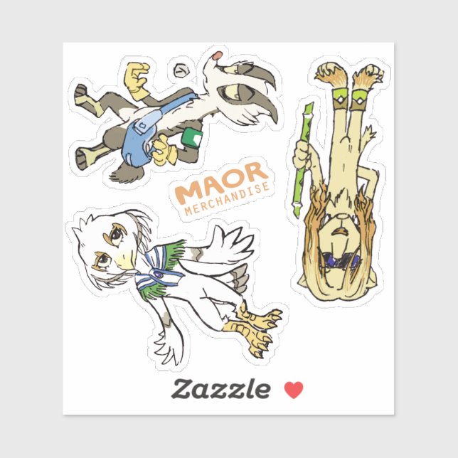 MAOR 4x4" Chibi Cast Sticker #3 (Sheet)