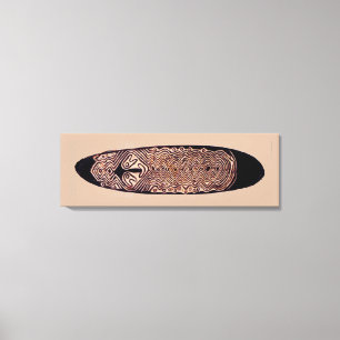 Maori Ancestor Tribal Shield Wrapped Canvas