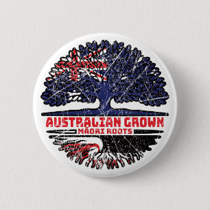 Maori Australian Australia Tree Roots Flag 6 Cm Round Badge