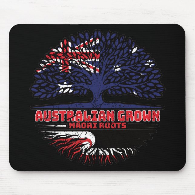 Maori Australian Australia Tree Roots Flag Mouse Mat (Front)