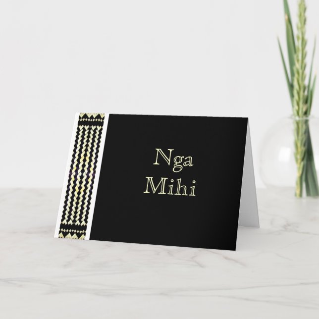 MAORI  CARD:  Nga mihi Greeting Cards (Front)