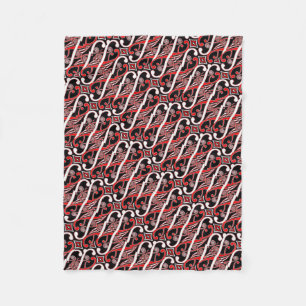 maori design fleece blanket