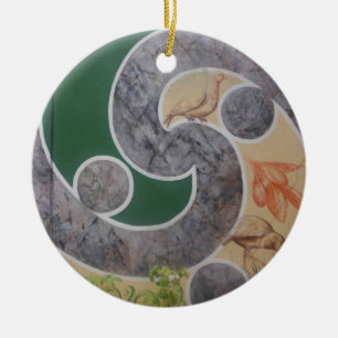 maori designs 5 ceramic tree decoration