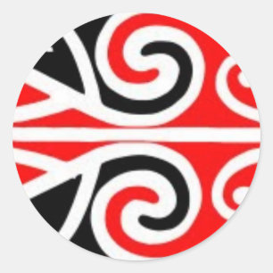 maori designs tribal art for you classic round sticker