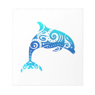 Maori Dolphin Polynesian Tribal Tattoo Gift Idea Notepad