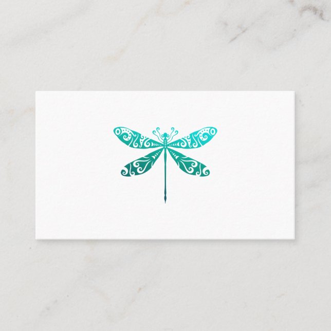 Maori Dragonfly Polynesian Tribal Tattoo Gift Idea Calling Card (Front)