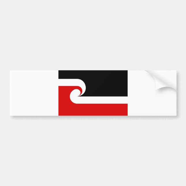 maori ethnic flag new zealand country bumper sticker (Front)