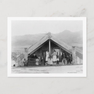 Maori Family at Home PhotographNew Zealand Postcard