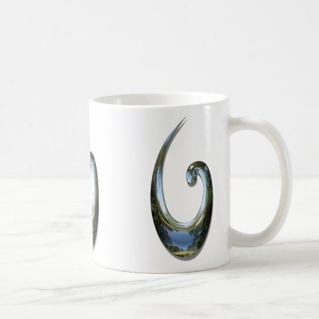 Maori Fish Hook - Chrome Coffee Mug (Right)