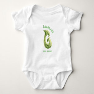 Maori fish Hook (Hei Matau) Baby Bodysuit