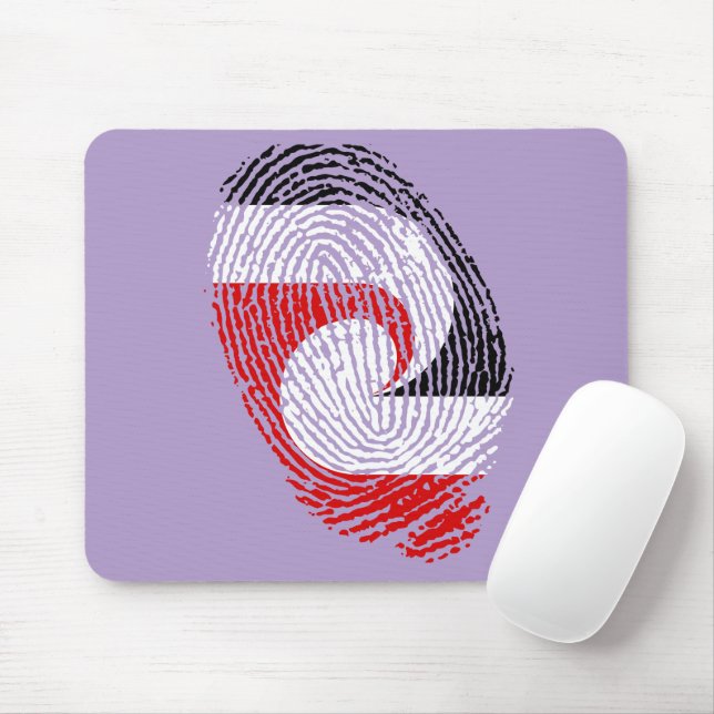 Maori flag fingerprints mouse mat (With Mouse)