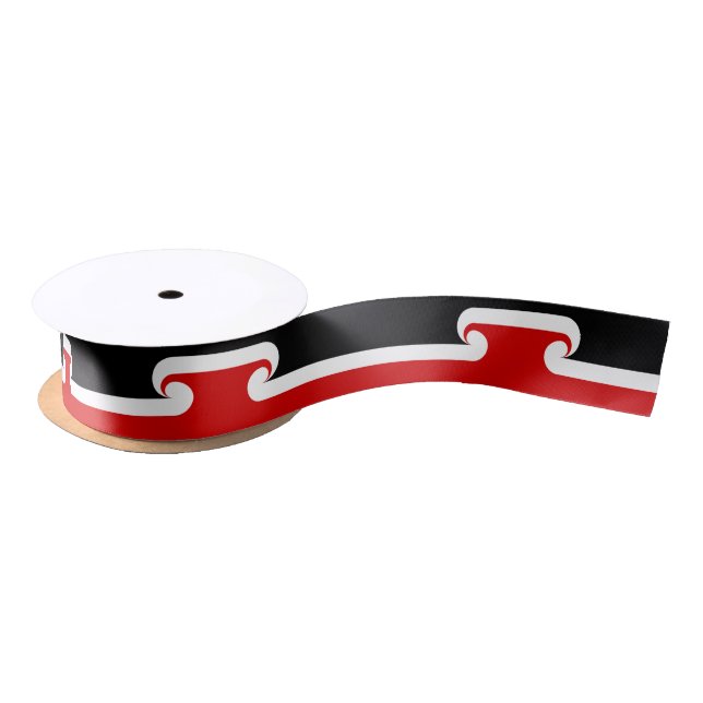 Maori Flag & Maori Fashion, Rugby /sports NZ fans Satin Ribbon (Spool)