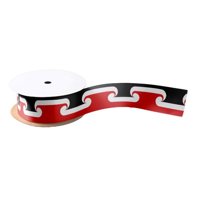 Maori Flag & Maori Fashion, Rugby /sports NZ fans Satin Ribbon (Spool)
