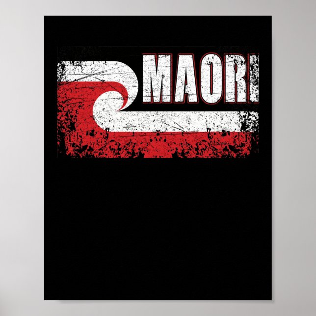 Maori Flag New Zealand Flag Poster (Front)