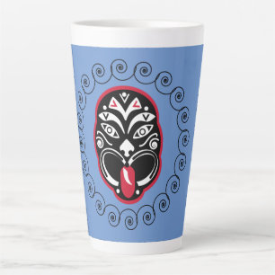 Maori Haka   New Zealand   Native Art   Decor Latte Mug
