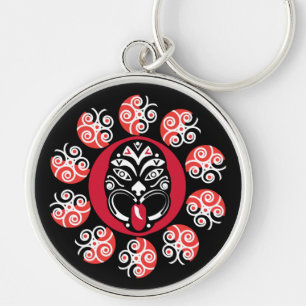 Maori Haka New Zealand Native Art Decor Tabl Key Ring