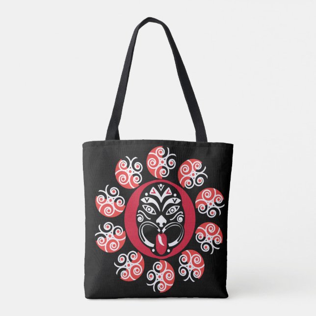 Maori Haka | New Zealand | Native Art | Decor Tabl Tote Bag (Back)