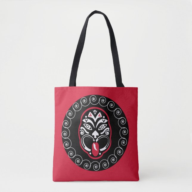 Maori Haka | New Zealand | Native Art | Decor Tote Bag (Front)